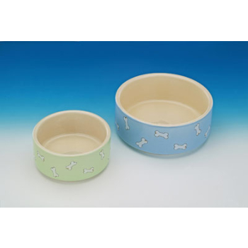 Miska ceramiczna - 15 cm - niebieska