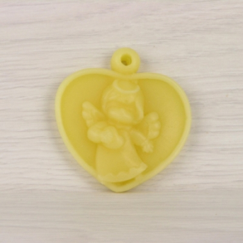 Zawieszka serce z aniołkiem - 2 sztuki