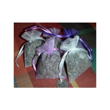 Suszone kwiaty lawendy - 4 woreczki z organzy