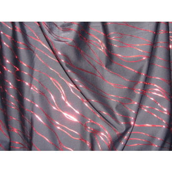 Lycra z folią metalizowaną - czerwoną
