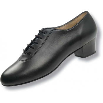 Buty z czarnej satyny do łaciny  obcas: 3 cm