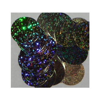 Cekiny - 20mm - złote z hologramem - 100 sztuk