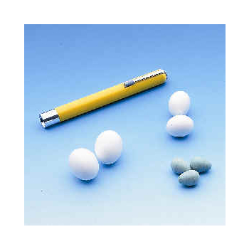 Jaja podkładowe z pełnego plastiku dla kanarków - op. 10 szt.